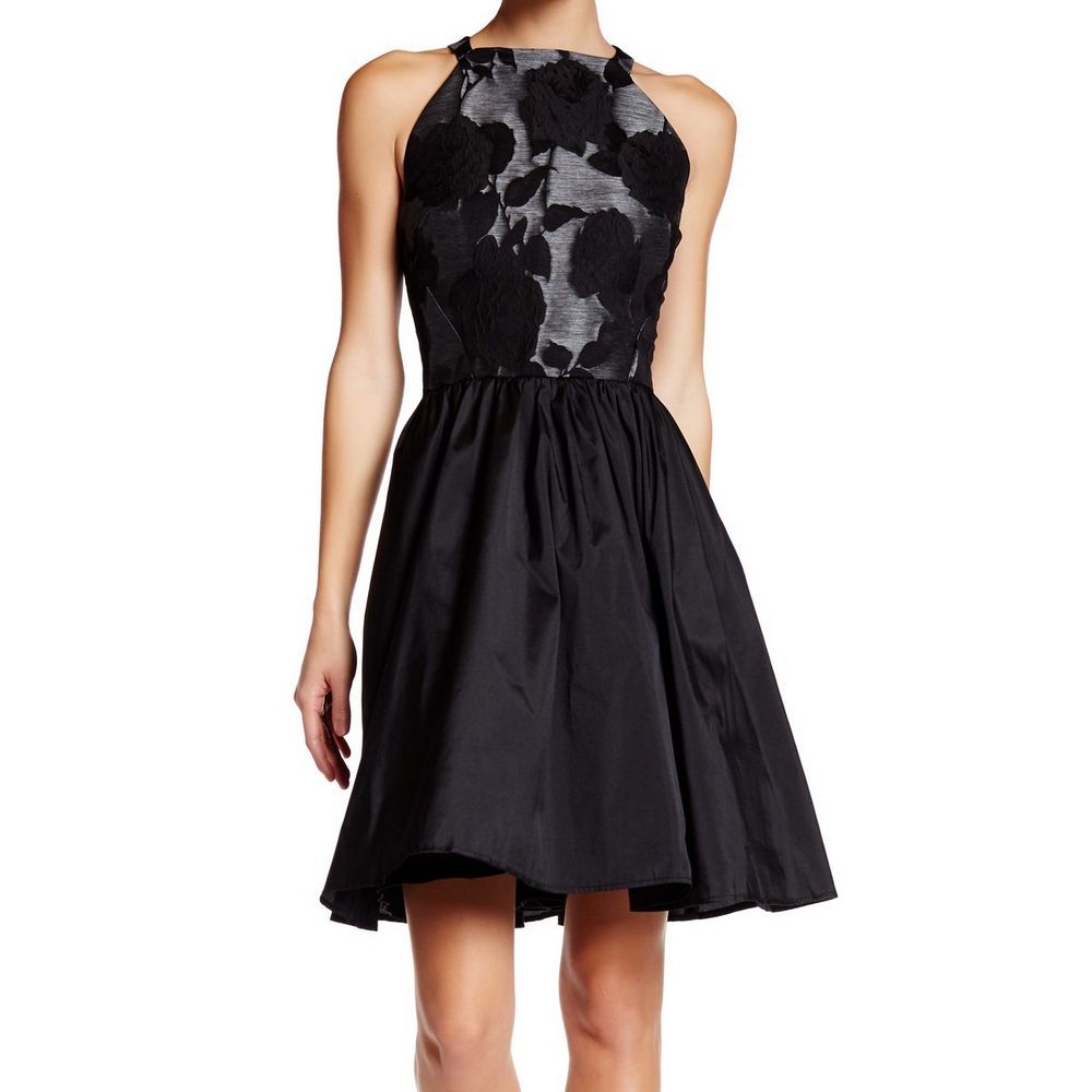 Eva Franco Brighton Metallic Knit Flower Dress - Picture 1 of 7